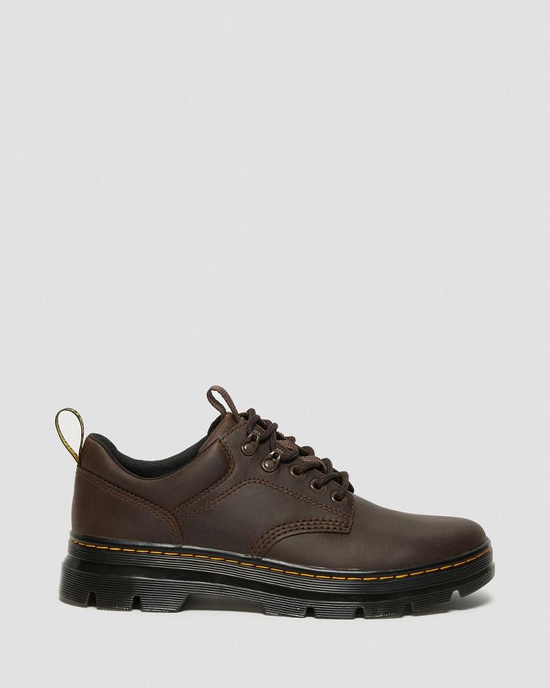 Zapatos Casuales Dr Martens Reeder Crazy Horse Cuero Hombre Azules Marrom | MX 328VRW